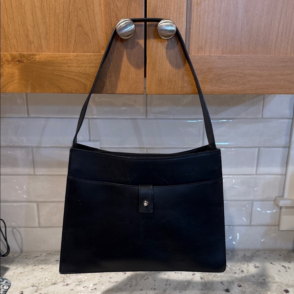 Ann Taylor Black Leather Handbag